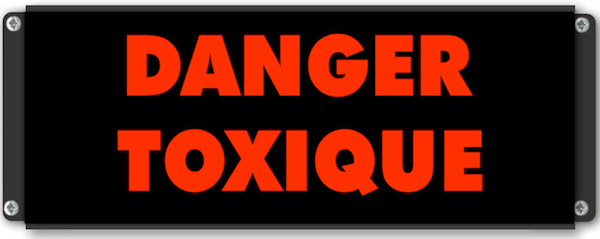 Afficheur lumineux DANGER TOXIQUE