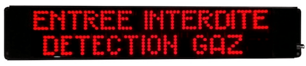 Afficheur LED zone gaz – Entrée interdite Panneau LED Entrée interdite détection gaz IP65