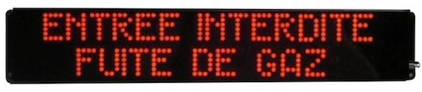 Afficheur fuite de gaz LED – Entrée interdite Panneau LED Entrée interdite fuite de gaz IP65