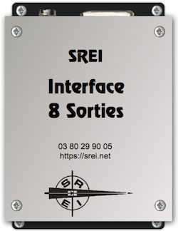 Interface Récepteur SREI 8 voies pour transmission de contacts par 2 fils / RS232