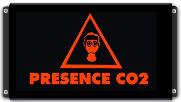 Panneau lumineux PRÉSENCE CO2 pictogramme masque à gaz