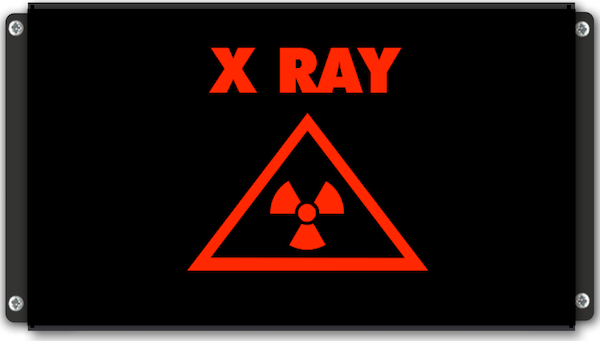 Panneau LED X RAY – danger rayons X Afficheur lumineux X RAY avec pictogramme radiations
